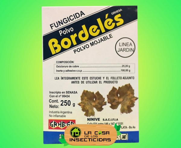 Bordeles polvo fungicida clavel del aire. Oxicloruro de cobre.